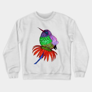 Vibrant Fluffy Baby Hummingbird Crewneck Sweatshirt